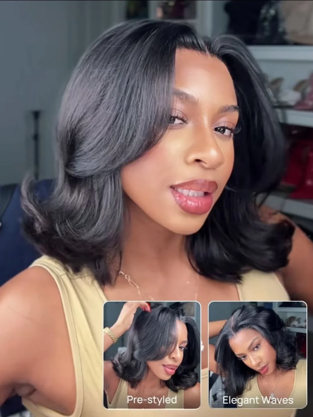 Nadula Pre-Styled Yaki Wig 7x5 Glueless